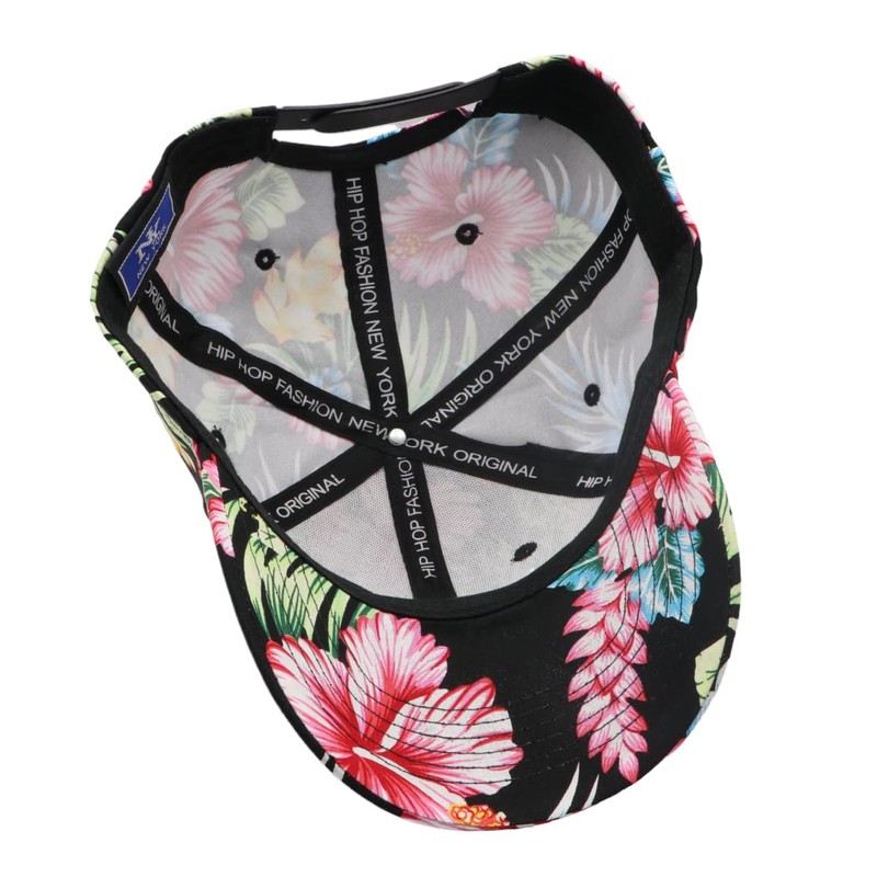 NY Cap Women's Hip Hop Fashion Baseball Round Visor Black
