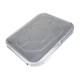 IDL Packaging Aluminum Foil Lids for Full Size Aluminum Steam Table Pans - 21" x 13" (pack of 10) - Disposable Cover for Aluminum Grill Pans - Oven & Freezer Safe - Durable Top for Aluminum Foil Pan