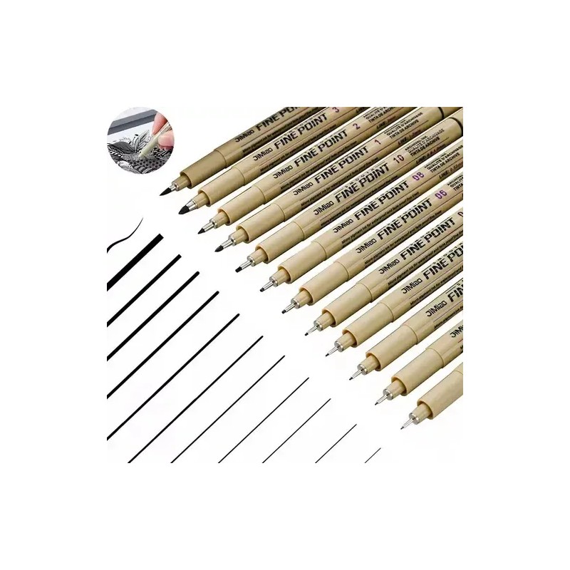 Kit de Plumones Fineliner Superaimi de 12 Piezas para Lettering,
