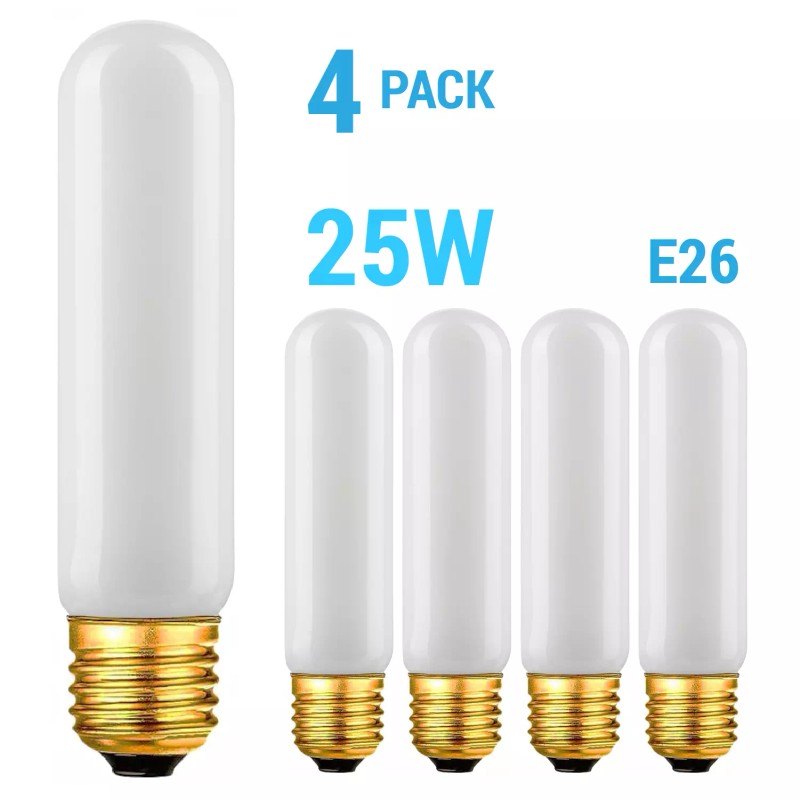KOR 4 Pack 25T10/FR 25W Watt T10 FROST Tubular Tube