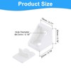 sourcing map 12 Pcs 90 Degree Plastic Corner Braces, 20x18x20mm