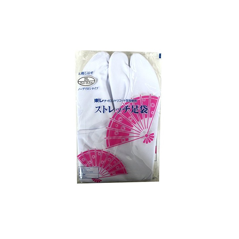 Toray Sutorettitabi Stretch Fit Tabi, White, white