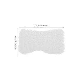 Baluue Faux Fur Ear Warmer Headband for Women Elastic Cold Weather Protection Stylish Thick Design for Skiing and Outdoor Activities White Warm Earmuffs for Wear