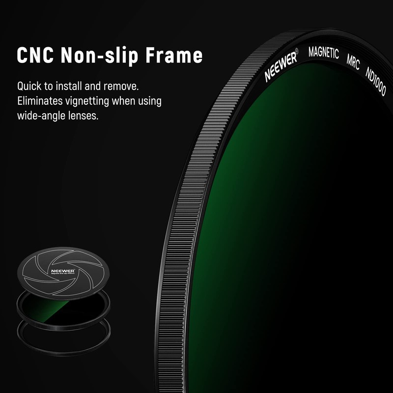 NEEWER 62mm 3-in-1 Magnetic ND Lens Filter Kit, Includes 10-Stop