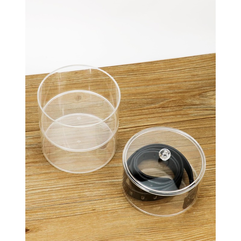 QWORK® 3-layer belt organiser, belt storage, stackable acrylic belt holder