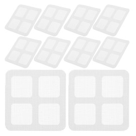 VILLCASE Pegatinas de Drenaje con Filtro Antibloqueo 10 × 10 cm – Capturan Cabello y Residuos para Evitar Obstrucciones – para Baño, Cocina y Hogar