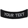 Customizable Text Rocker Patch w/Hook Fastener - Patch - Black