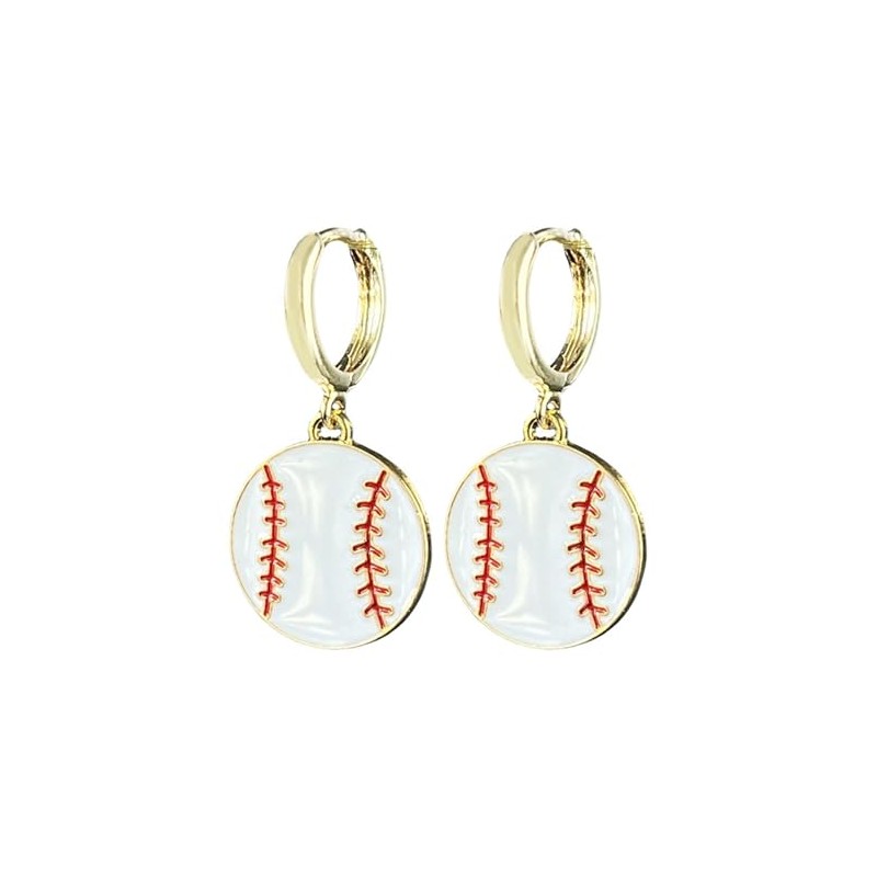 Colorful Baseball Shape Sports Lover Dangle Earrings for Women Jewelry