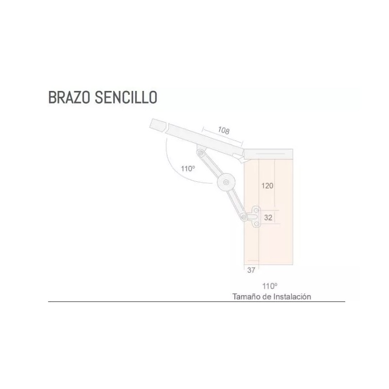HERRAJES GA Brazo Elevable Para Puertas De Cocina Gabinetes 2