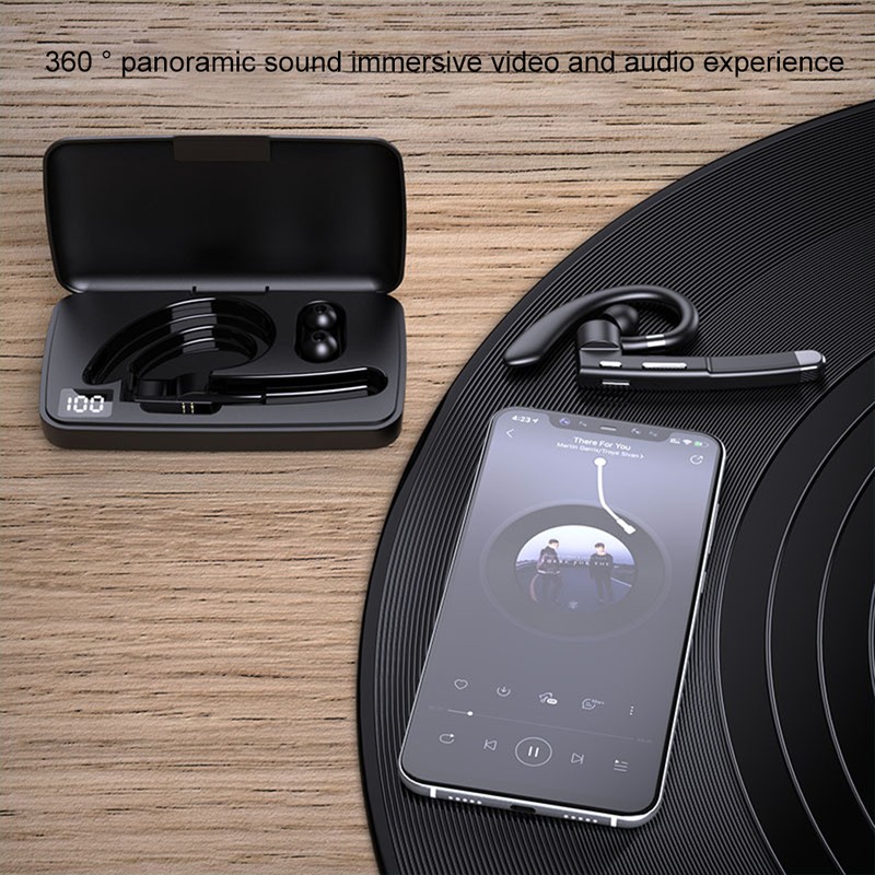 Bluetooth Earpiece Single Ear Wireless Rotatable Handsfree Headset with Battery