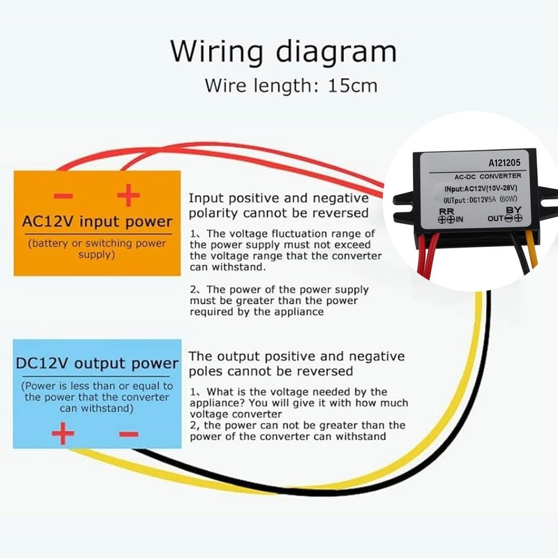 Step Down Converter Power Converter Module Waterproof Volt Converter AC