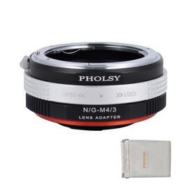 PHOLSY Lens Adapter with Aperture Ring Nikkor G to MFT Compatible with Nikon F (G) Lens to M4/3 Micro 4/3 Micro Four Thirds MFT Camera Body Compatible with Olympus Panasonic Lumix Cameras G-M4/3