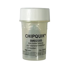 Chip Quik SMD2165 Solder Spheres Sn63/Pb37 .012" (0.3mm) diameter 250K Bottle