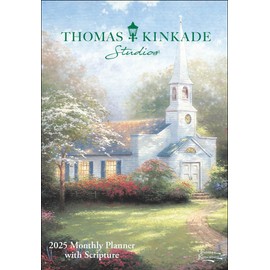 Thomas Kinkade Studios 12-Month 2025 Monthly Pocket Planner Calendar with Script