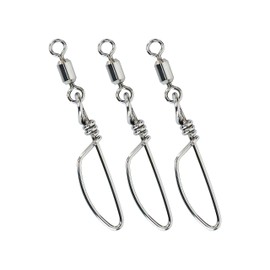 BLUEWING High Strength Fishing Snap Swivels 5pcs Saltwater Connector Coastlock Snaps Swivels Tackle for Quick Connect Fishing Lures, 330LB