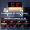 Xflyee 16.5" Large Digital Wall Clock with RGB Night Lights,