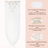 Silk-co 26" 8PCS Hairpiece Clip in Hair Extensions White 100%