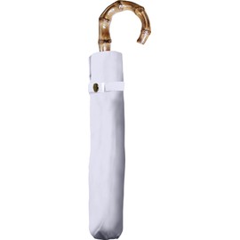 Nakatani Natural Basic Folding Umbrella, UV Bamboo Ice Blue [924-048], Hand Open, Rib Size: 21.7 inches (55 cm), Black Coating Treatment, Wind Resistant