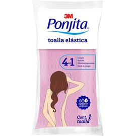 PONJITA 3M Toalla Elástica Exfoliante Limpieza Profunda 1 pieza Ideal para baño diario, Elimina impurezas y células muertas, Exfoliación profunda, Flexible para la espalda, Colores surtidos