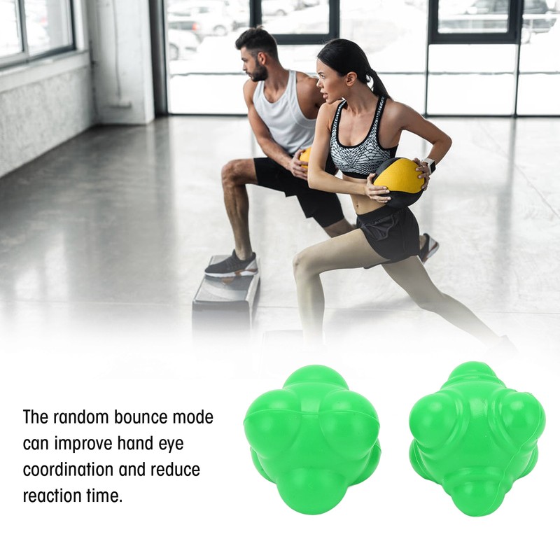 2pcs Rubber Reaction Bounce Balls Irregular Shape Reaction Balls for