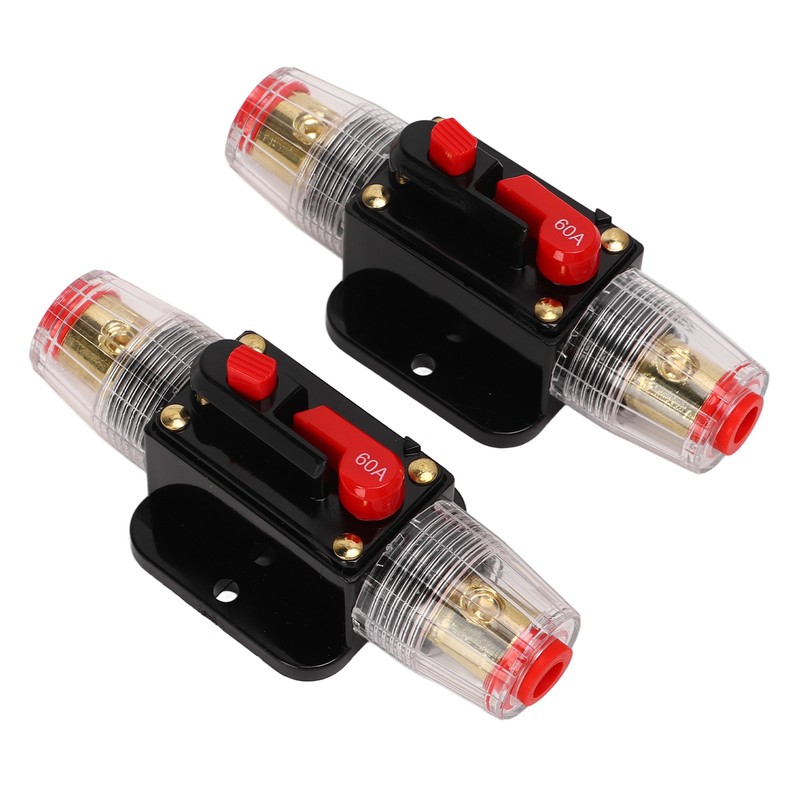 12‑24V Inline Circuit Breaker with Manual Reset Fuse Holder Battery
