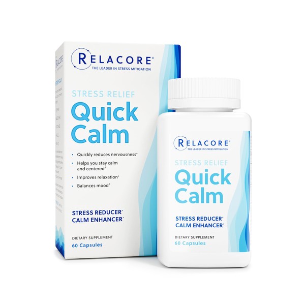 Relacore Quick Calm Mood Support Supplement with Ashwagandha, L-Theanine, and