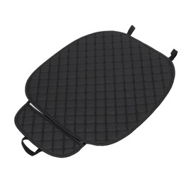 Partuto 1 Pc 48.5x60.5cm Universal Car Seat Cushion - for Car Travel Driving Seat Protection Pad Cover Anti-Slip - Faux Leather Black