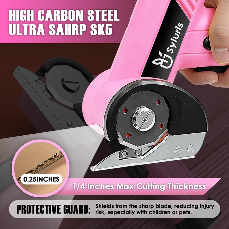Syluris 4.2V Cordless Electric Scissors with LED Display, Rechargeable Cardboard