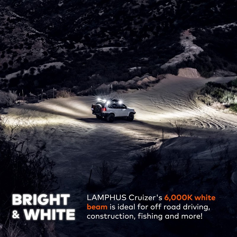 LAMPHUS 4pc CRUIZER 4" 18W LED Flood Light [60 Degree