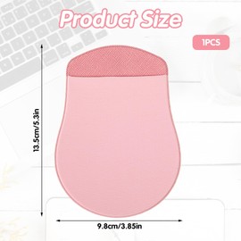 Aeaocvo Universal Stick-On Mouse Pouch for Laptop, Reusable Adhesive Mouse Pockets, Pink, Spandex, 13.5 x 9.8 cm (5.3 x 3.85 in), Office, Travel/portability