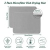 2PCS Microfibre Dish Drying Mats, 2 Pack Absorbent Dish Drainer