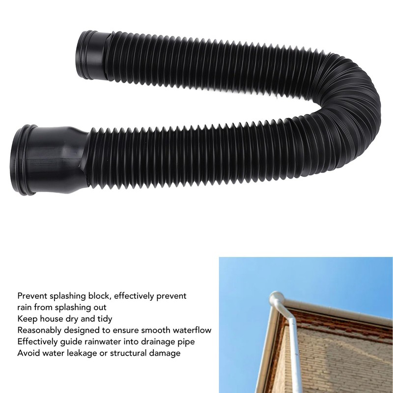 Greensen Rain Gutter Downspout Extension, Thickening Design, Extendable, One Splash