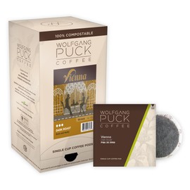 Wolfgang Puck Soft Coffee Pods, Vienna House Coffee, 9.5 Gram, 6 x 18 Count