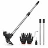 2-in-1 Garden Thatch Rake for Weeding & Soil Care –