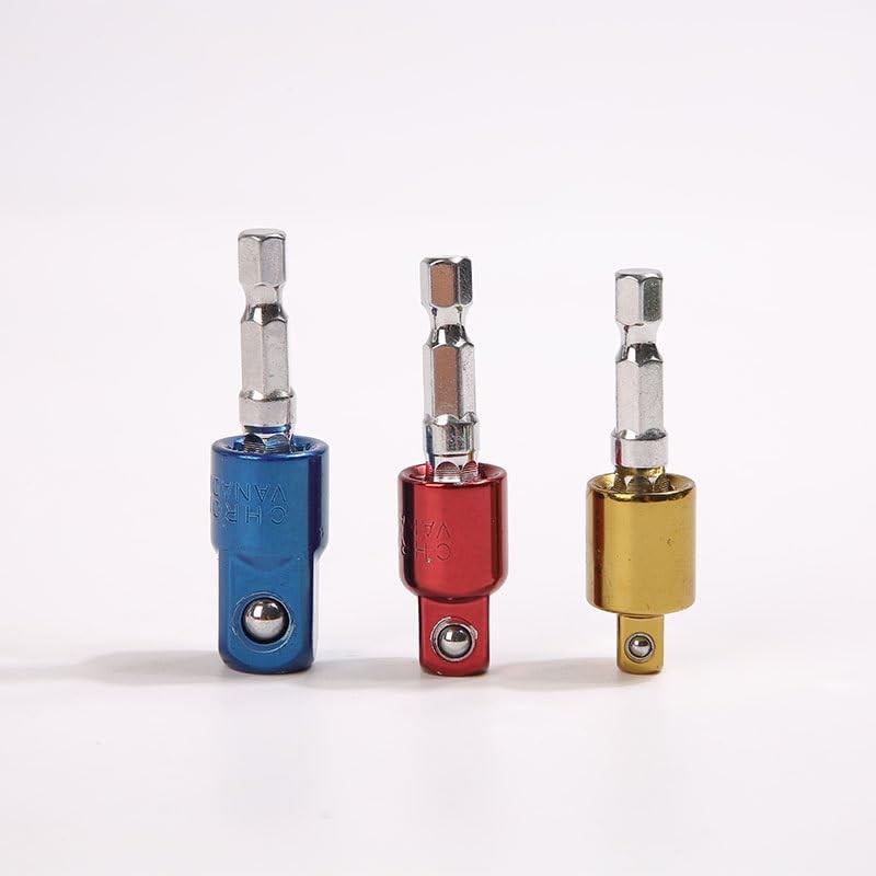 NestNook 3-Piece 360° Rotatable Socket Adapter Set, Impact Driver Conversion