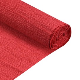 MECCANIXITY Crepe Paper Roll 5 ft Long 20 Inch Wide for Wedding Ceremony Various Large Festivals Decoration, Red Pack of 2