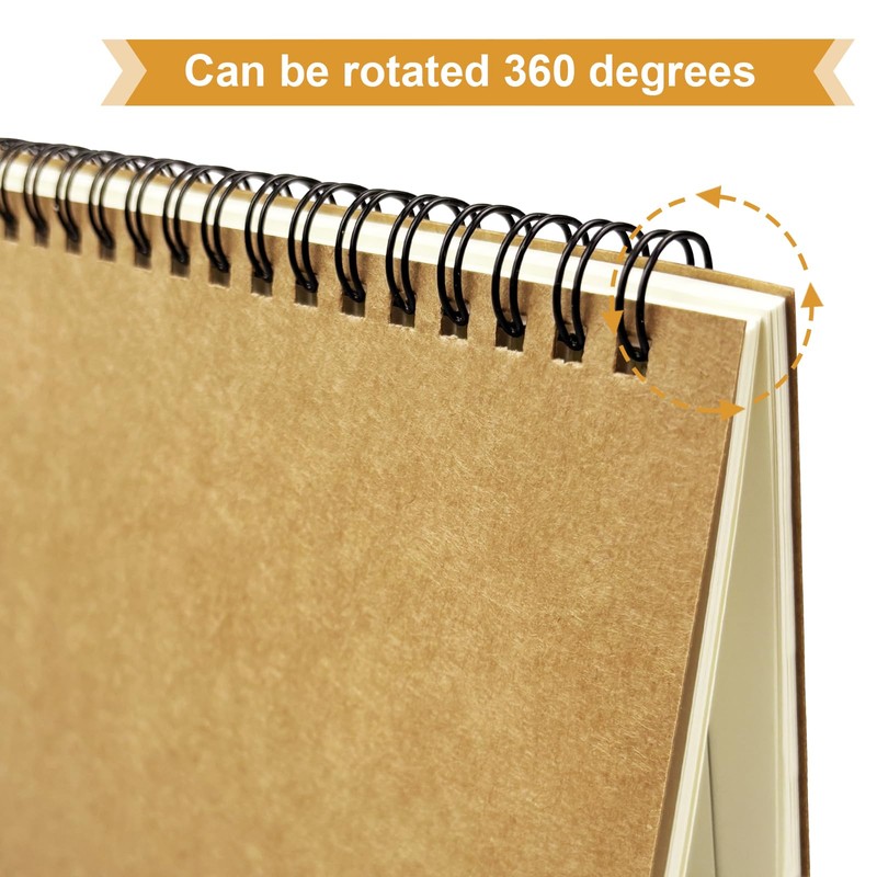 TAOBWN 6 Pack A5 Lined Notebook 120 Pages/60 Sheets Wirebound
