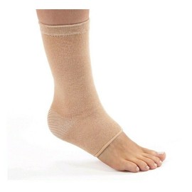 FLA Ankle Brace Nylon Latex Free Arthritis Care Joint Closed Heel Size M Beige