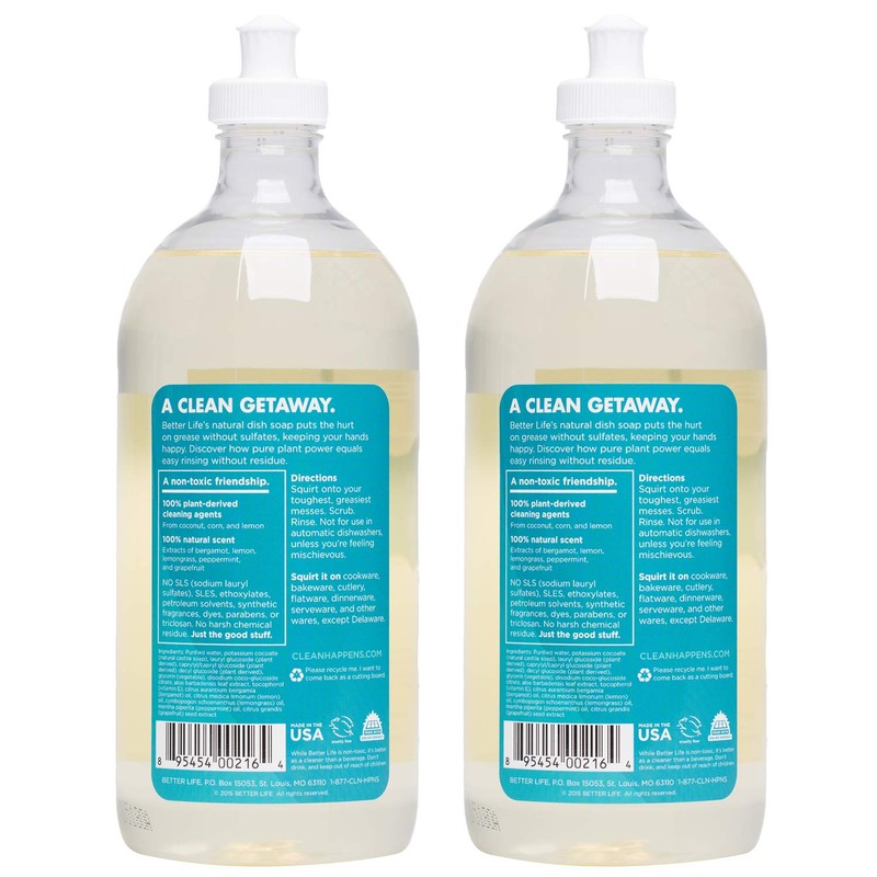 Better Life Dish Soap - Liquid Dishwashing Soap with Vitamin