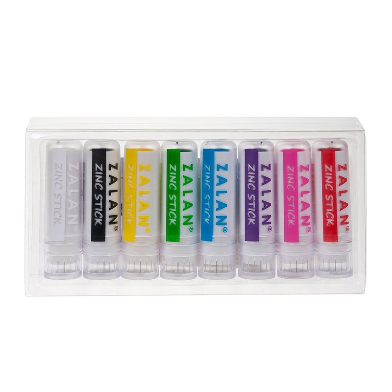 Zalan Colored Zinc Stick Set of 8