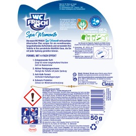 WC Frisch Spa Moments Vitality Toilet Stone (3 x 50 g), Toilet Fragrance Flusher with Luxurious Essential Oils, Toilet Stone for a Pampering and Long-Lasting Fragrance Experience