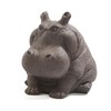 Yosoo Handcrafted Hippo Figurine, Clay Ceramic Tea Pet Sculpture, Symbolizes