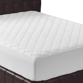 DreamNights Quilted Double Mattress Protector Fitted Mattress Pad 30cm Deep Pocket Mattress Topper Anti Allergy and Breathable White, Mattress Cover
