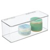 mDesign Bathroom Box with Lid - Practical Plastic Box for