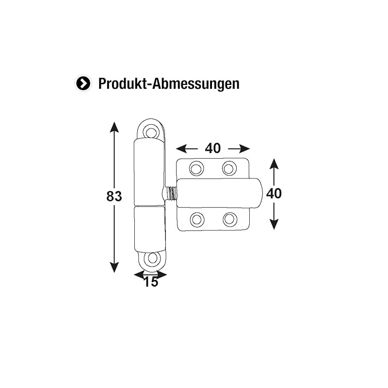 Connex Lifting Hinge - 83 x 15 x 40 mm