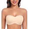 DotVol Seamless Bandeau Unlined Underwire for Large Bust Women's Minimizer
