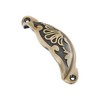 Infinity Decor Traditional Antique Brass Half Moon Floral Cup Shell