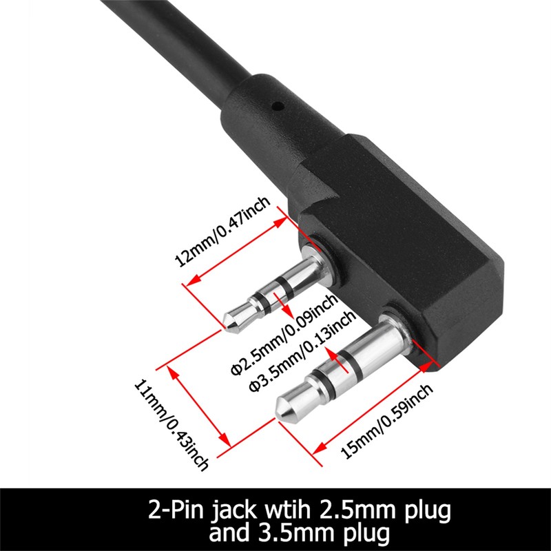 U94 2 Pin Walkie Talkie Outdoors Accessories Cable Adapter PTT