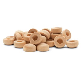 Wood Axle Caps 1/2 inch Diameter Pack of 50 Perfect for Mini Wooden Wheels and Wagon Wheel Replacement by Woodpeckers