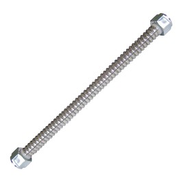 Highcraft GUXDT0118I GUXD-T01-18I 18 in. Lead Free Corrugated Stainless Steel Tube Connector for Water Heater 1 in. FIP, Durable, Maximized CorrosionResistance & Performance, 1 in. FIP X 1 in. FIP